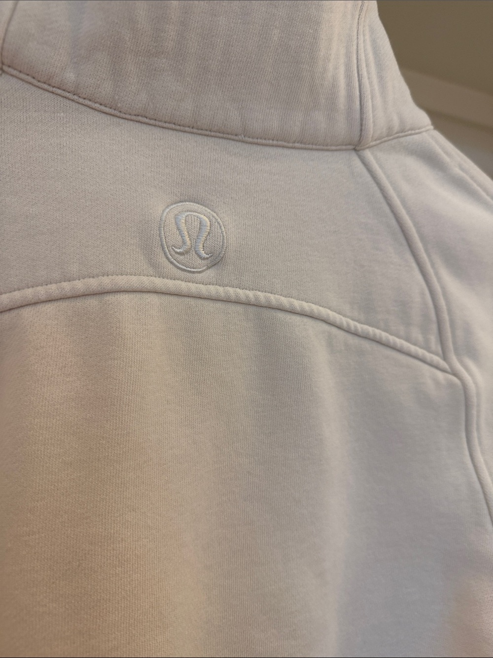 lululemon athletica Scuba Cropped Half-Zip Pullover (color bone) - Picture 4 of 4